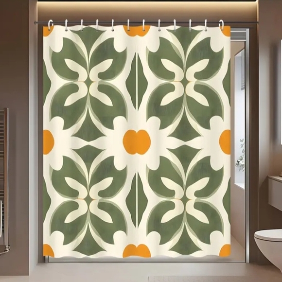 Other - 🐎NEW! Retro Geometric Shower Curtain